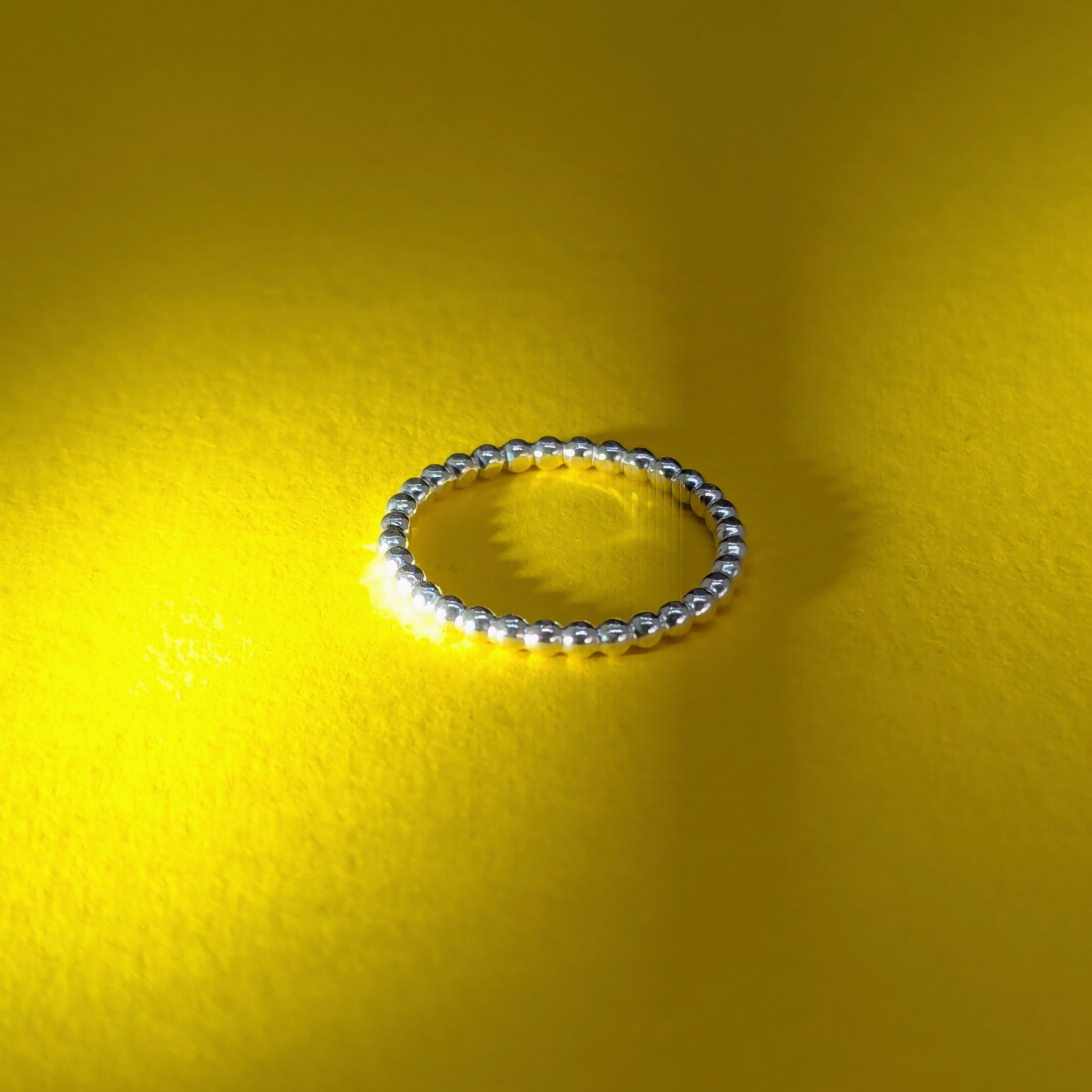 Sterling Silver Beaded Stacker Ring