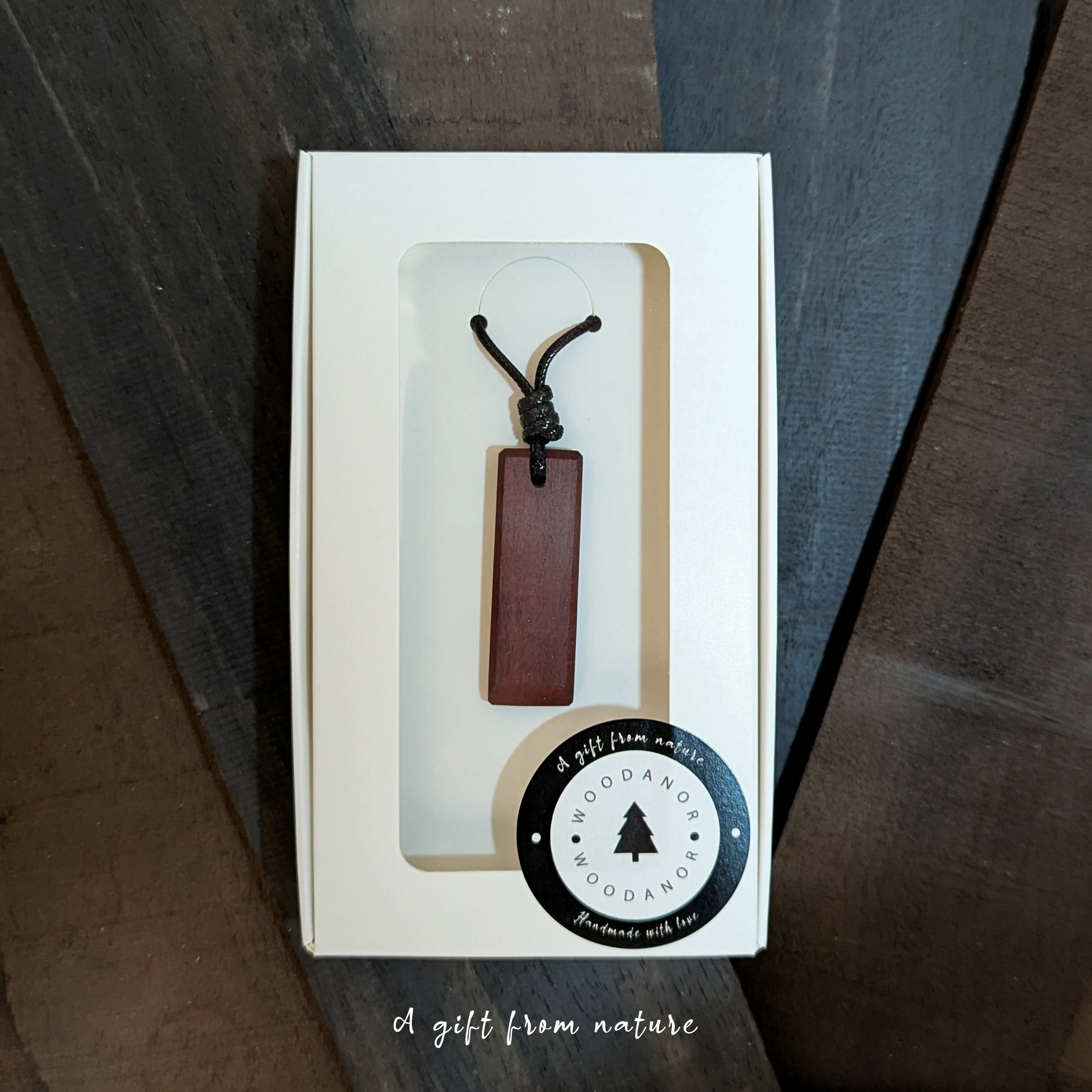 Minimalist Solid Wood Rectangle Pendant