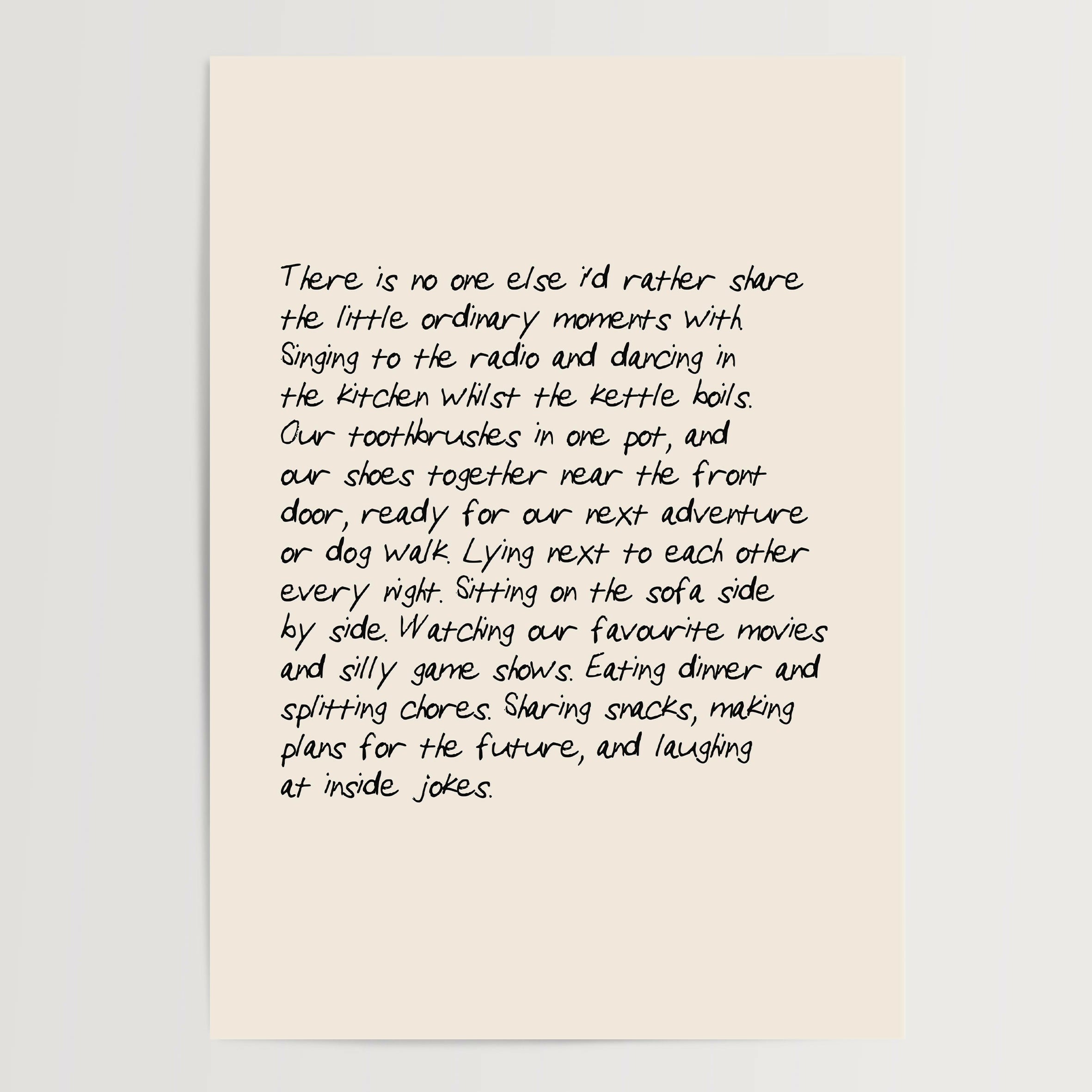 Ordinary Moments Print