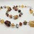 UNIQUE GLASS BEAD AND SEMI PRECIOUS STONE NECKLACE