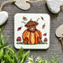 Highland Cow Pumpkin Coaster