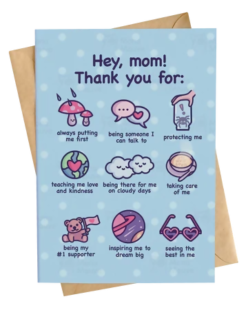 Thank You Mum Greetings Card