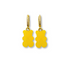Sugar Coated Gummy Bear Hoop Drop Earrings in Fresh Orange Juice