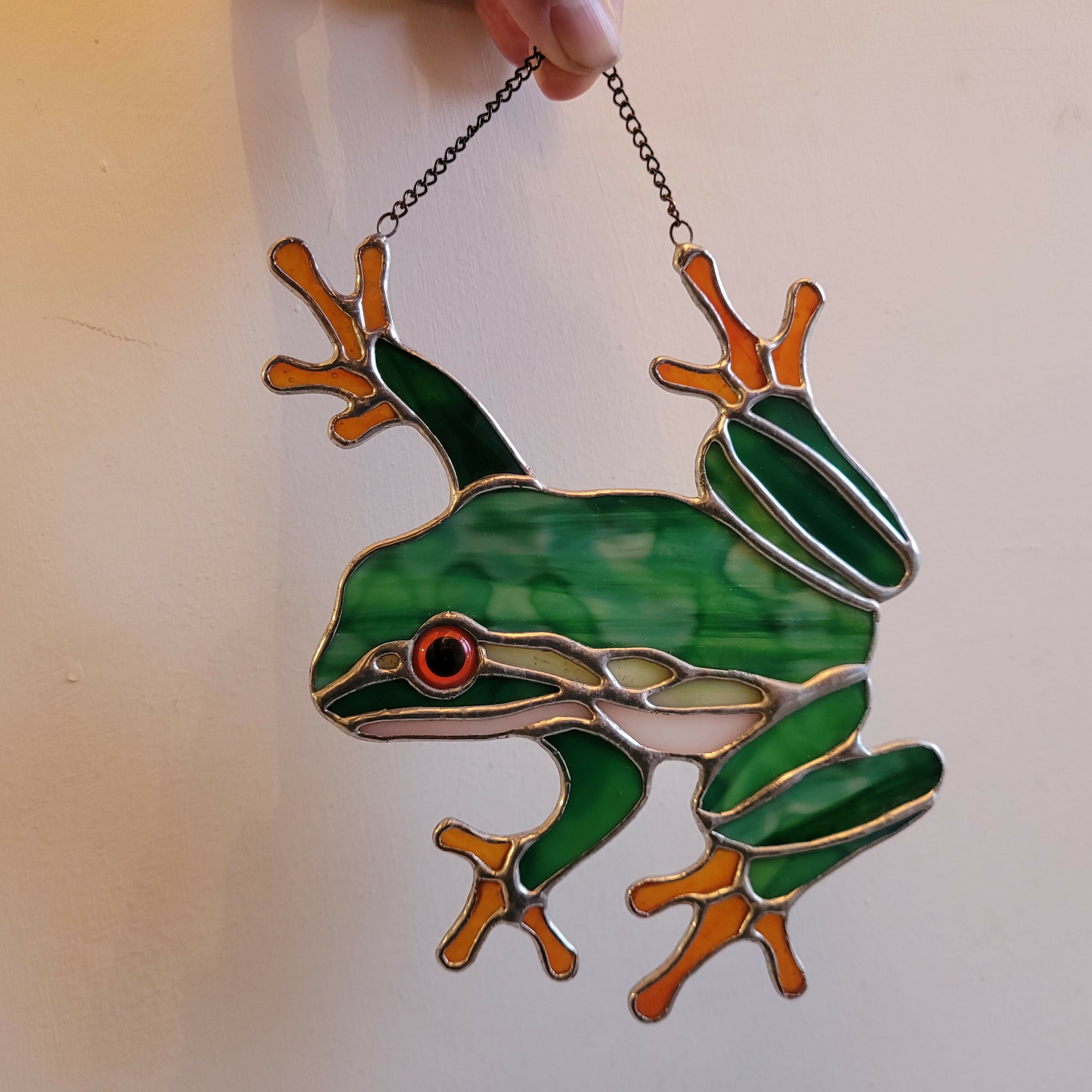 Glass Tree Frog Hanging Decoration (Large)