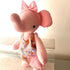 Felt Elephant With Pink Dungarees