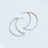 Sterling Silver Crescent Hoop Earrings