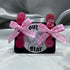 Pink Button Bow Hairclips