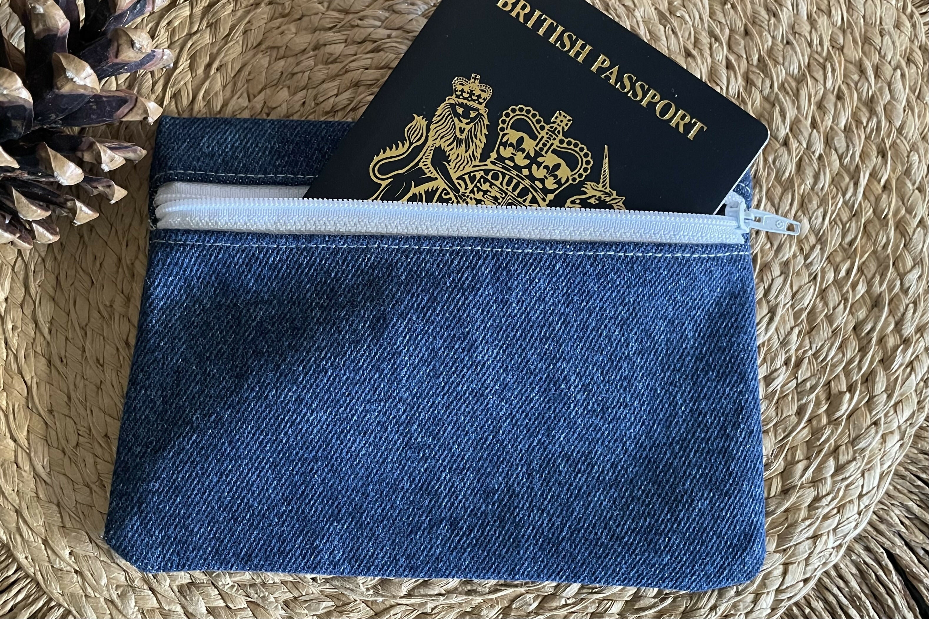 Denim Zipped Purse/Makeup Bag