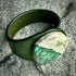 Handcrafted Natural Leather & Variscite Gemstone Bracelet - Size S or M