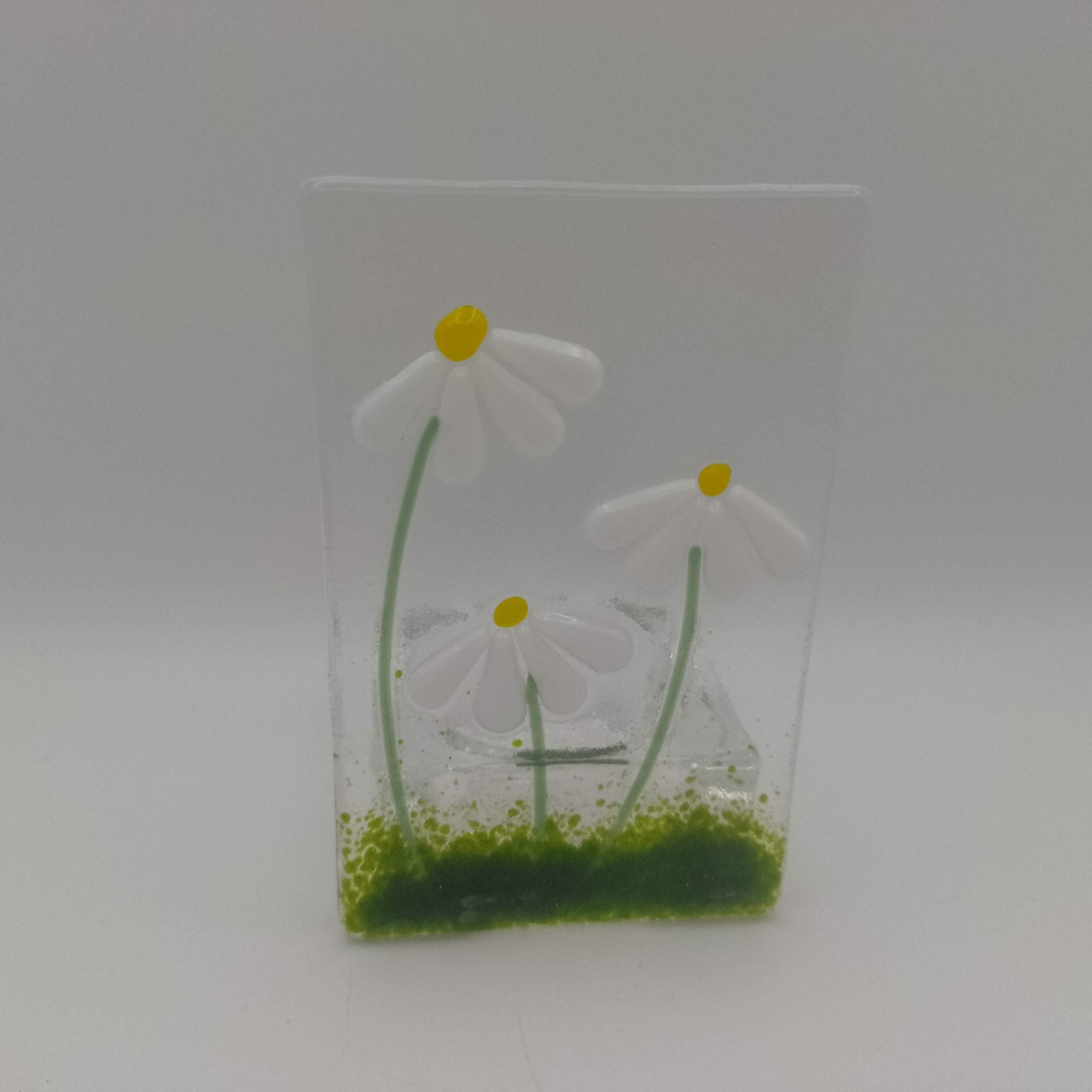 Fused Glass Daisy Tealight Holder
