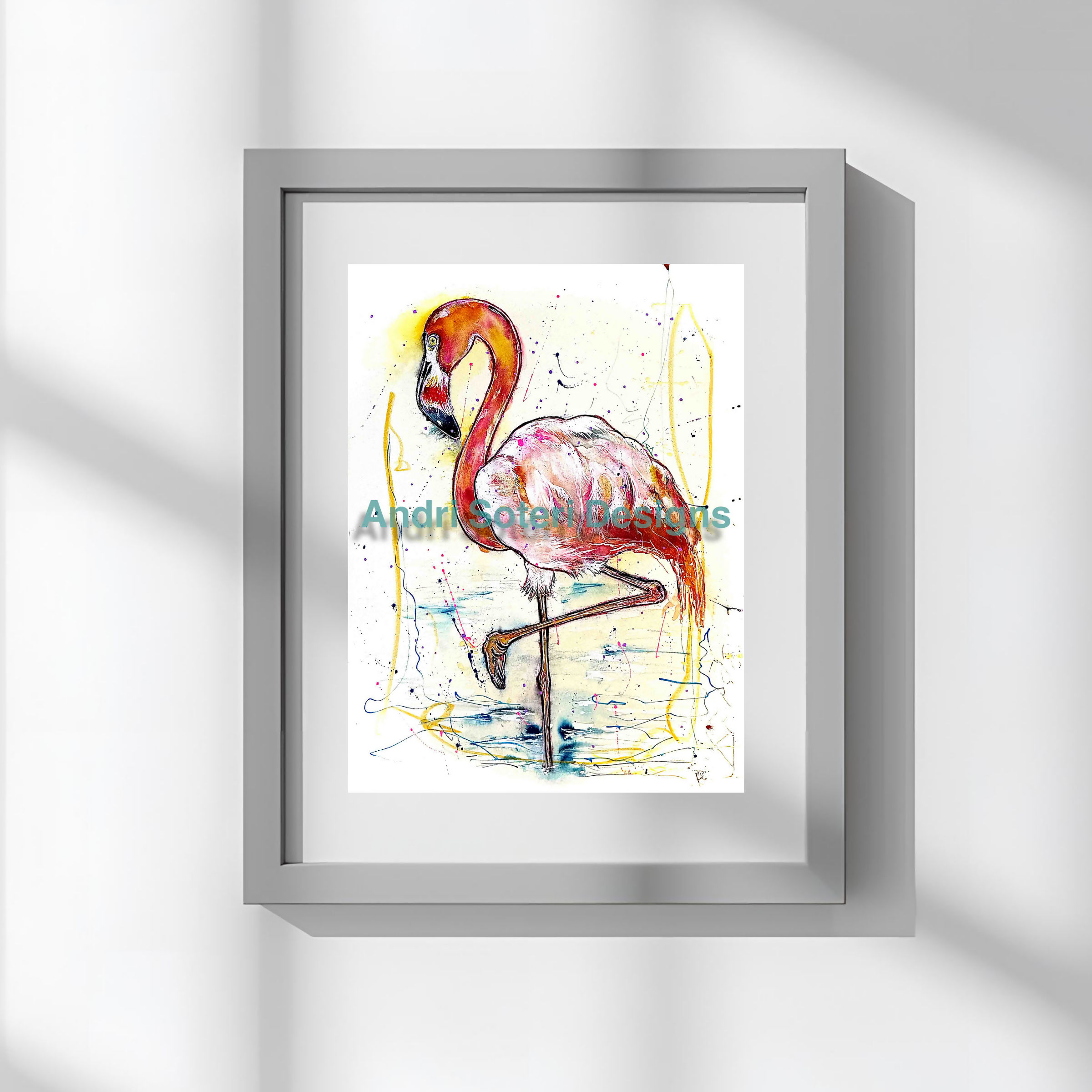 FLAMINGO FINE ART PRINT