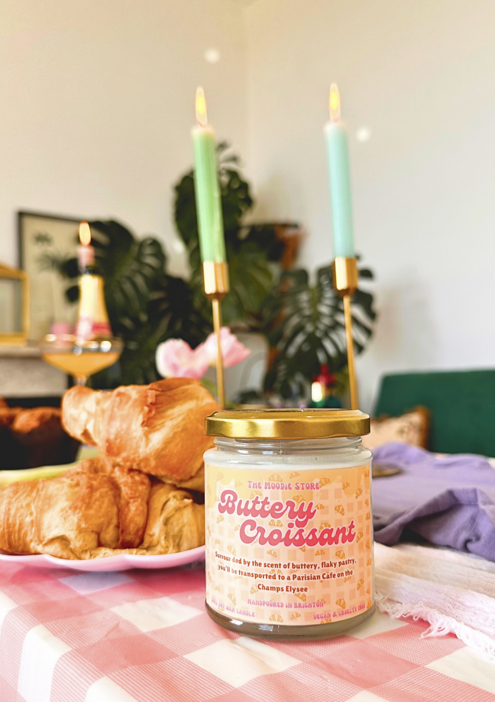 Buttery Croissant Fragranced Vegan Soy Wax Candle