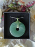 Green Aventurine Wire Wrapped Crystal Ring Necklace on Sterling Silver Chain