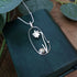Handmade Oval Daffodil Silver Necklace