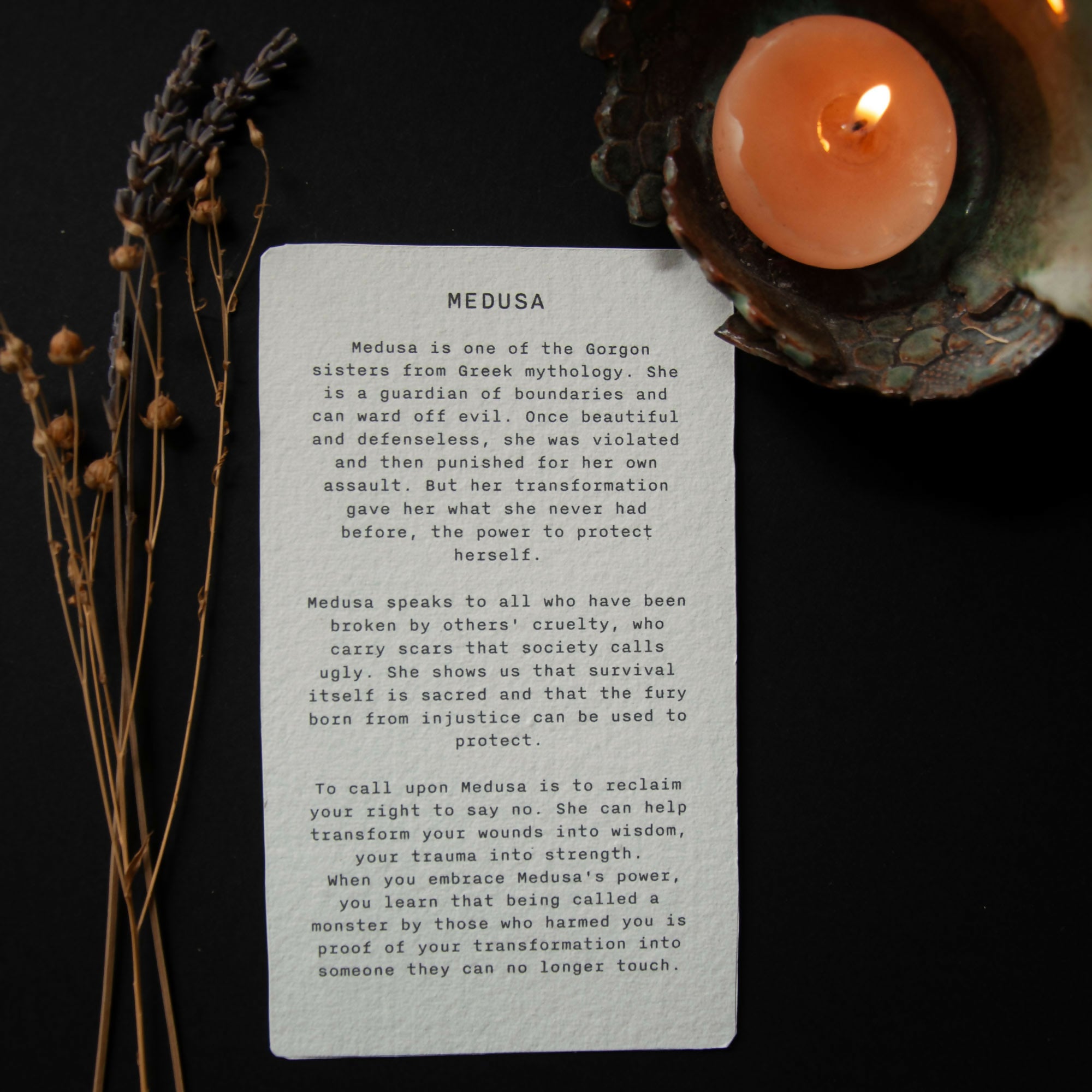 MEDUSA GODDESS ALTAR CARD