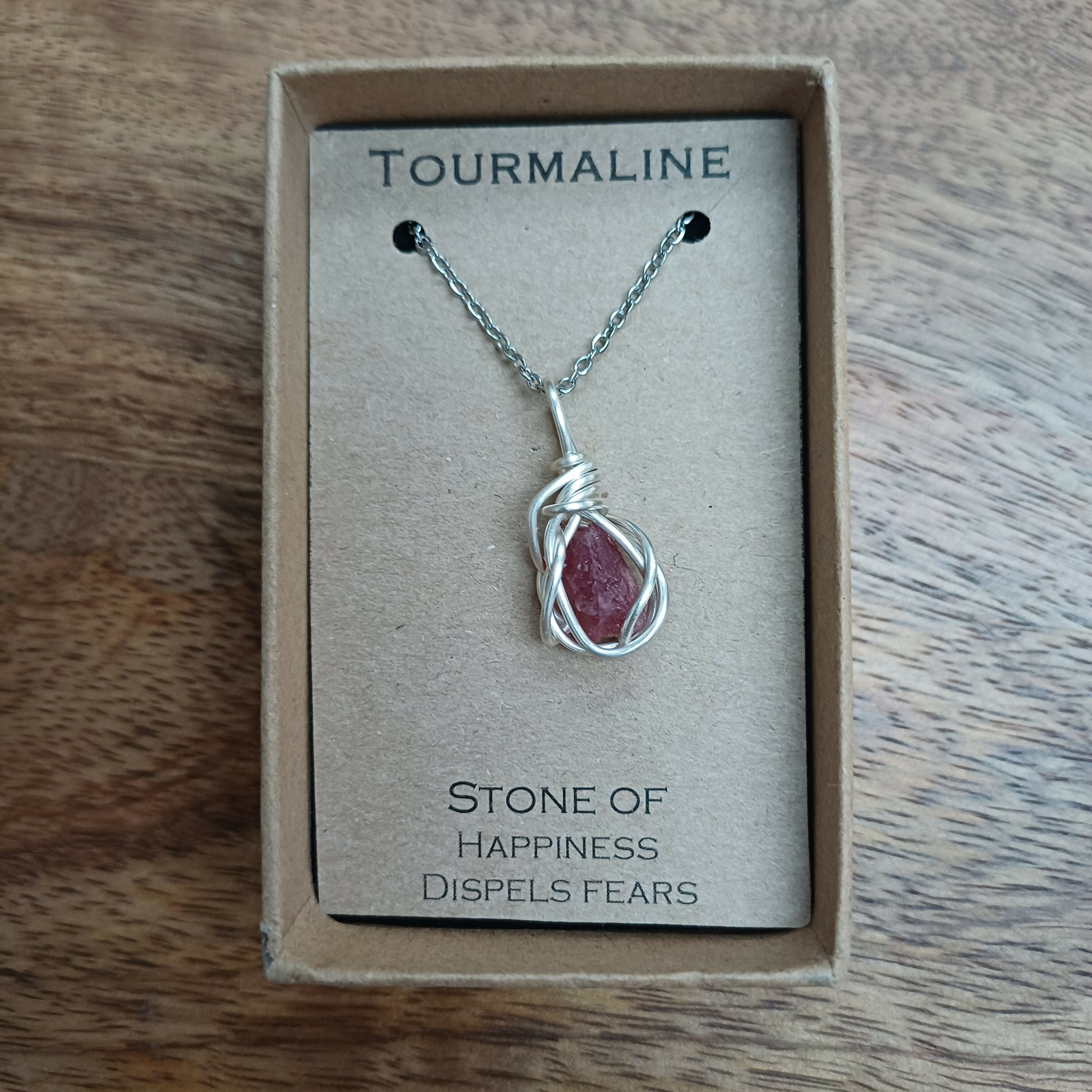 Tourmaline Wire Wrapped Pendant