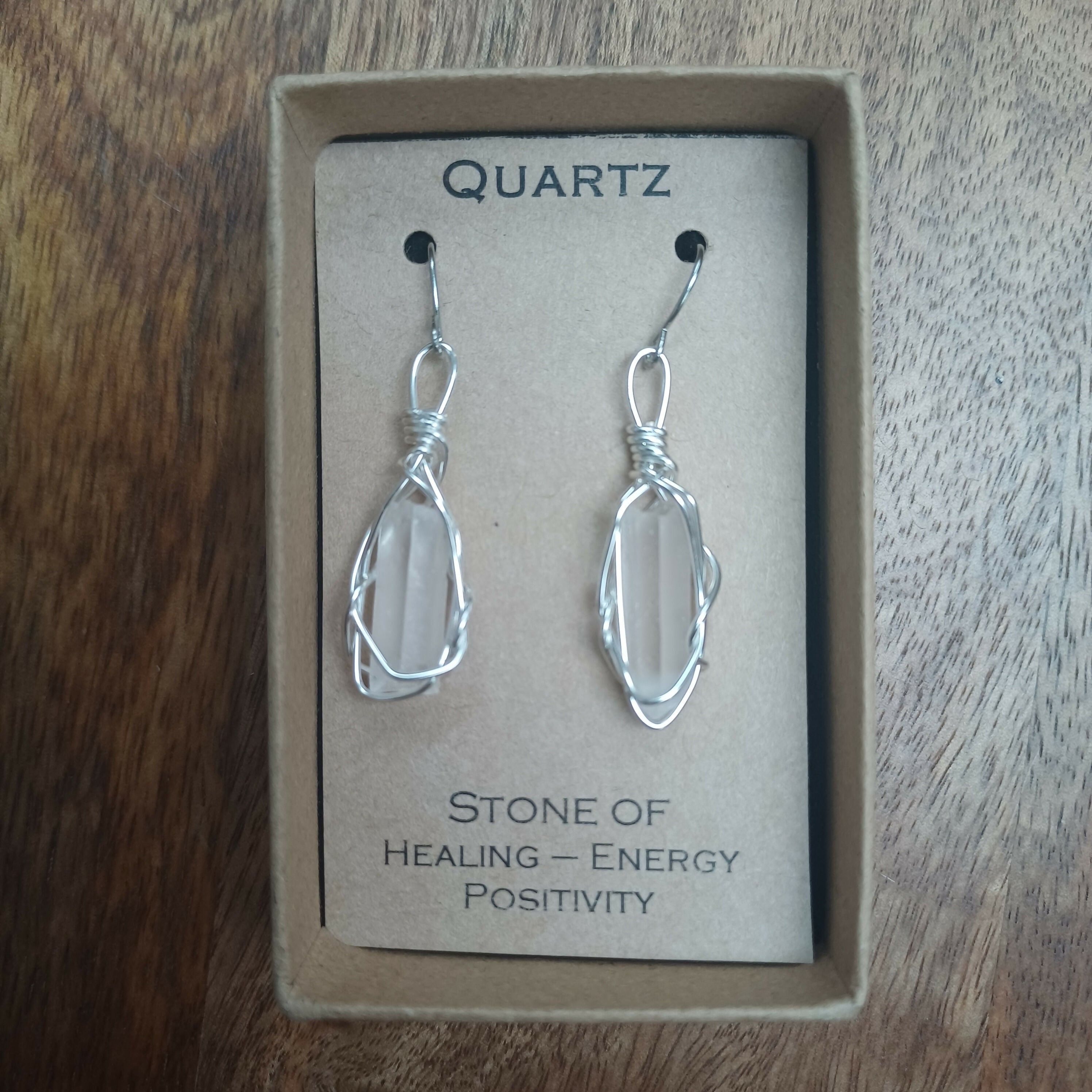 Quartz Wire Wrapped Earrings