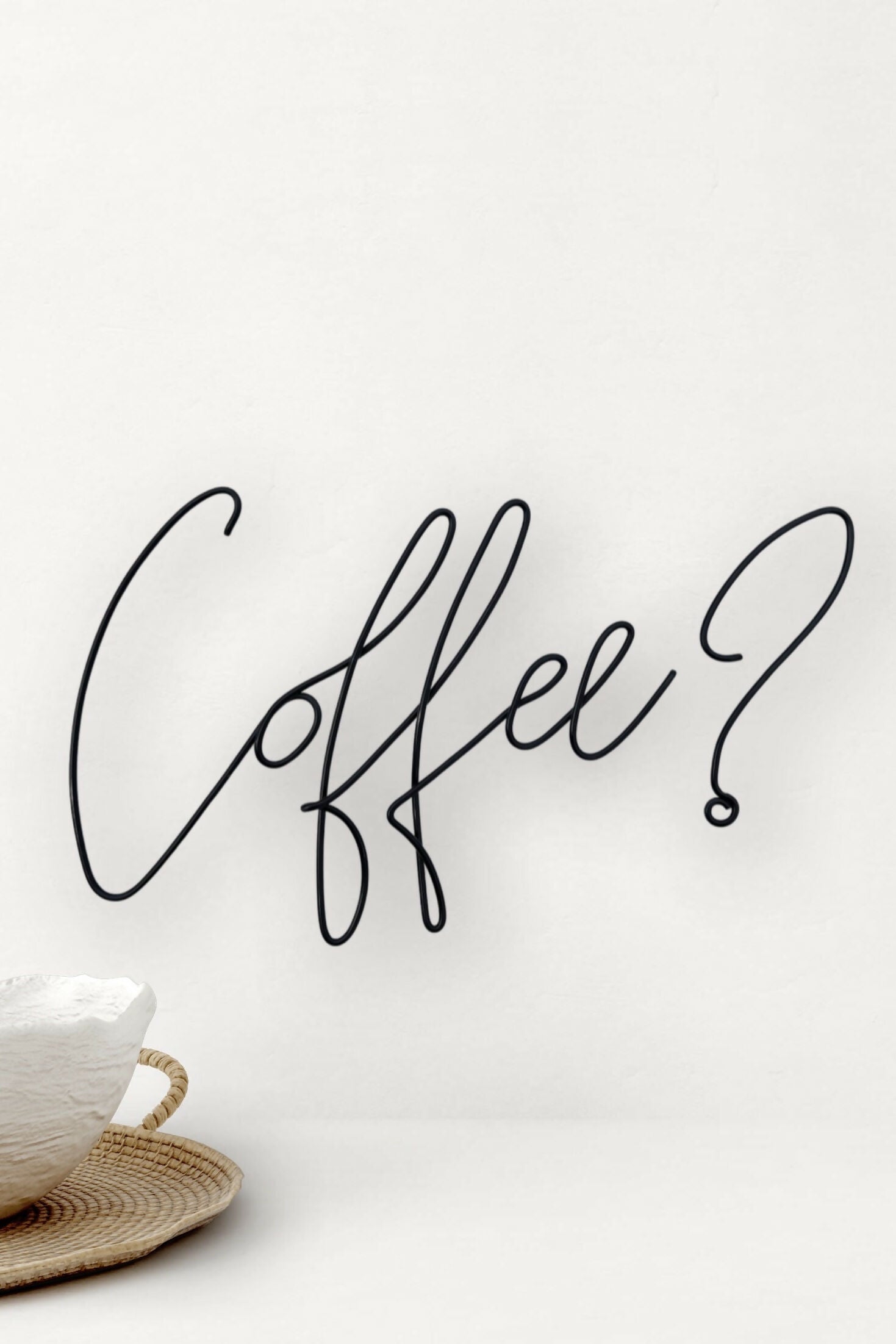 Coffee? - Wire Wall Art - Kitchen Sign