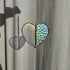 Clear Iridescent Hammered Stained Glass Heart Suncatcher