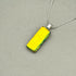 Orange Dichroic Fused Glass Pendant with Silver Plated Chain - Handmade by Jade Tapson Glass.