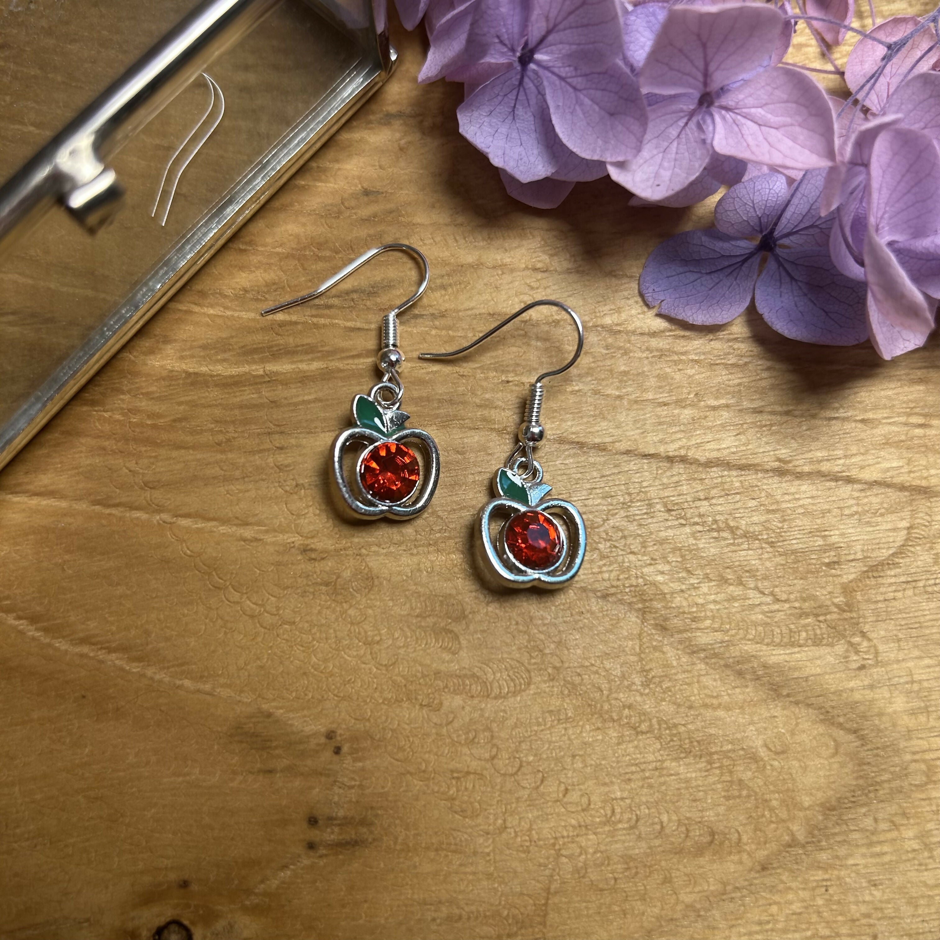 Lovely Apple Charm Earrings