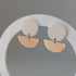 Cream Geometric Earrings in Gold or Silver