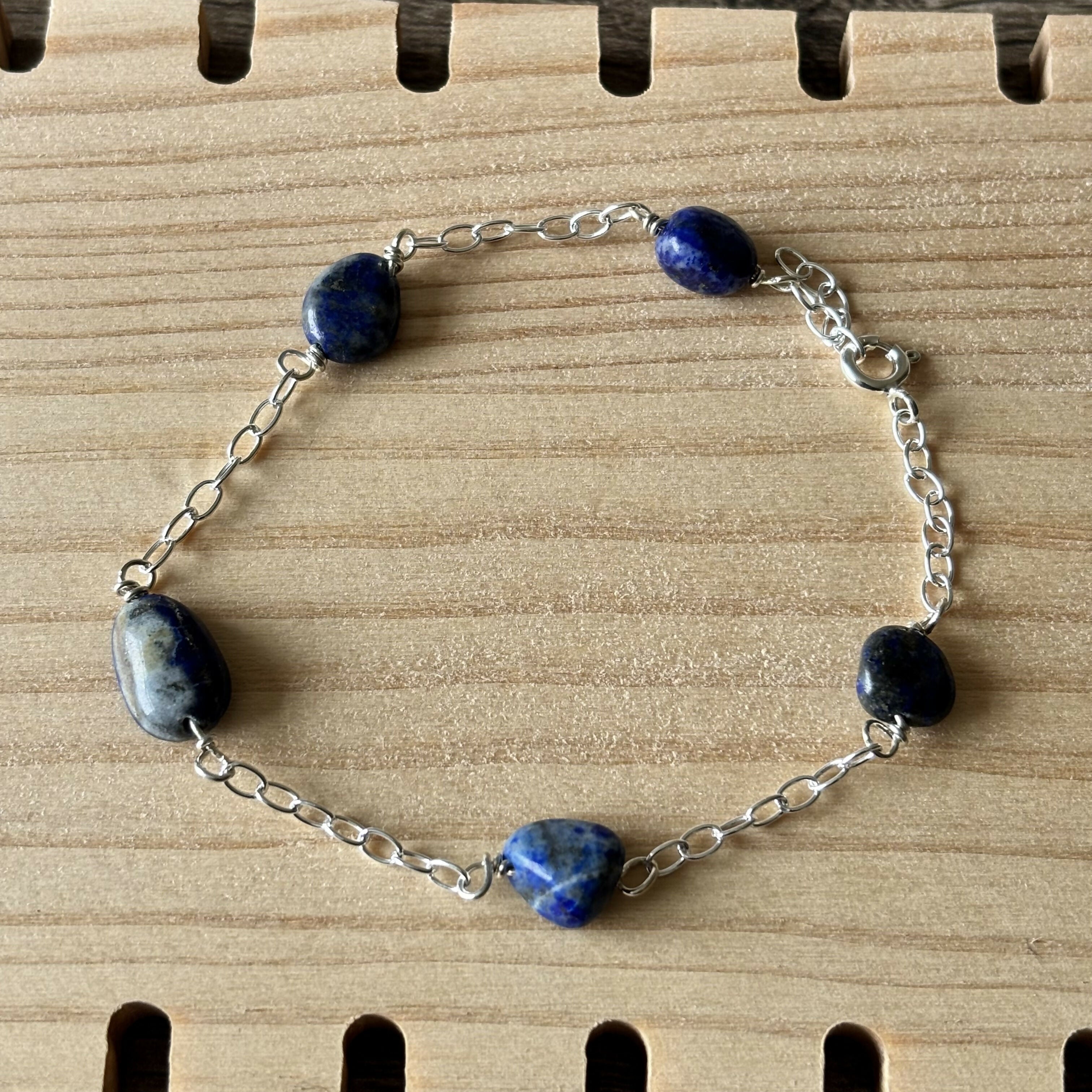 Sterling Silver Lapis Lazuli Bracelet