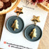 Polymer Clay Christmas Earrings / Handmade Festive Dangles / Xmas Jewellery