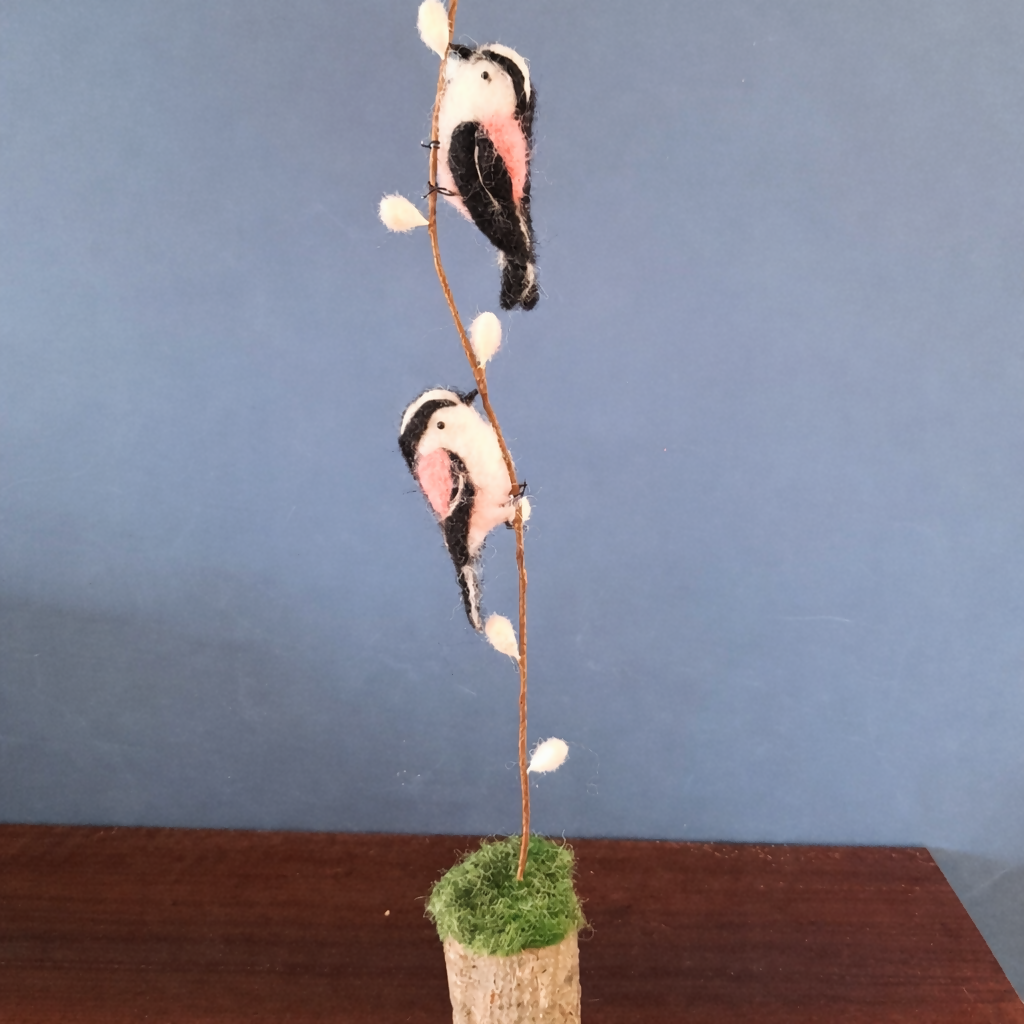 Long-tailed tit, bird ornament