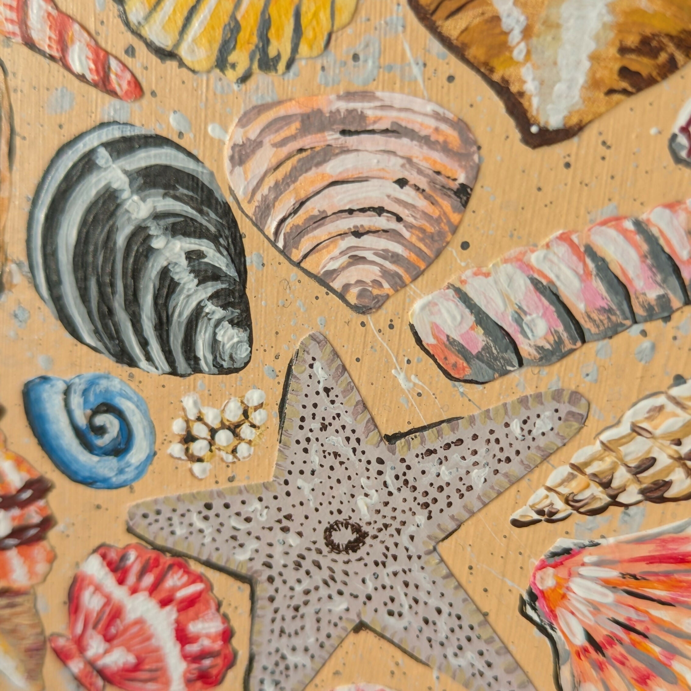 Seashells - Mixed Media Mini Panel