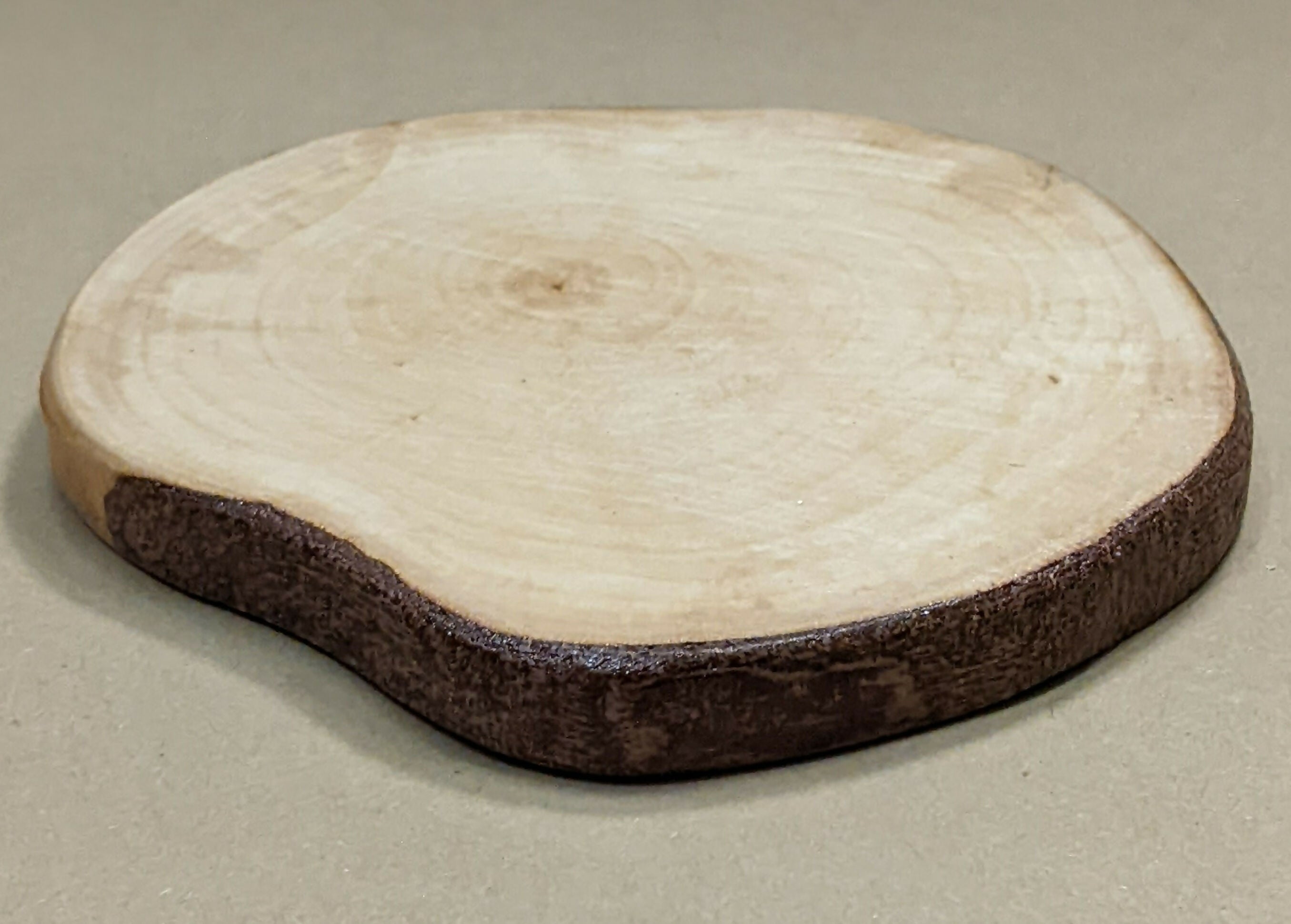 Rustic Birch Wood Coasters: Natural Edge, Set of 4