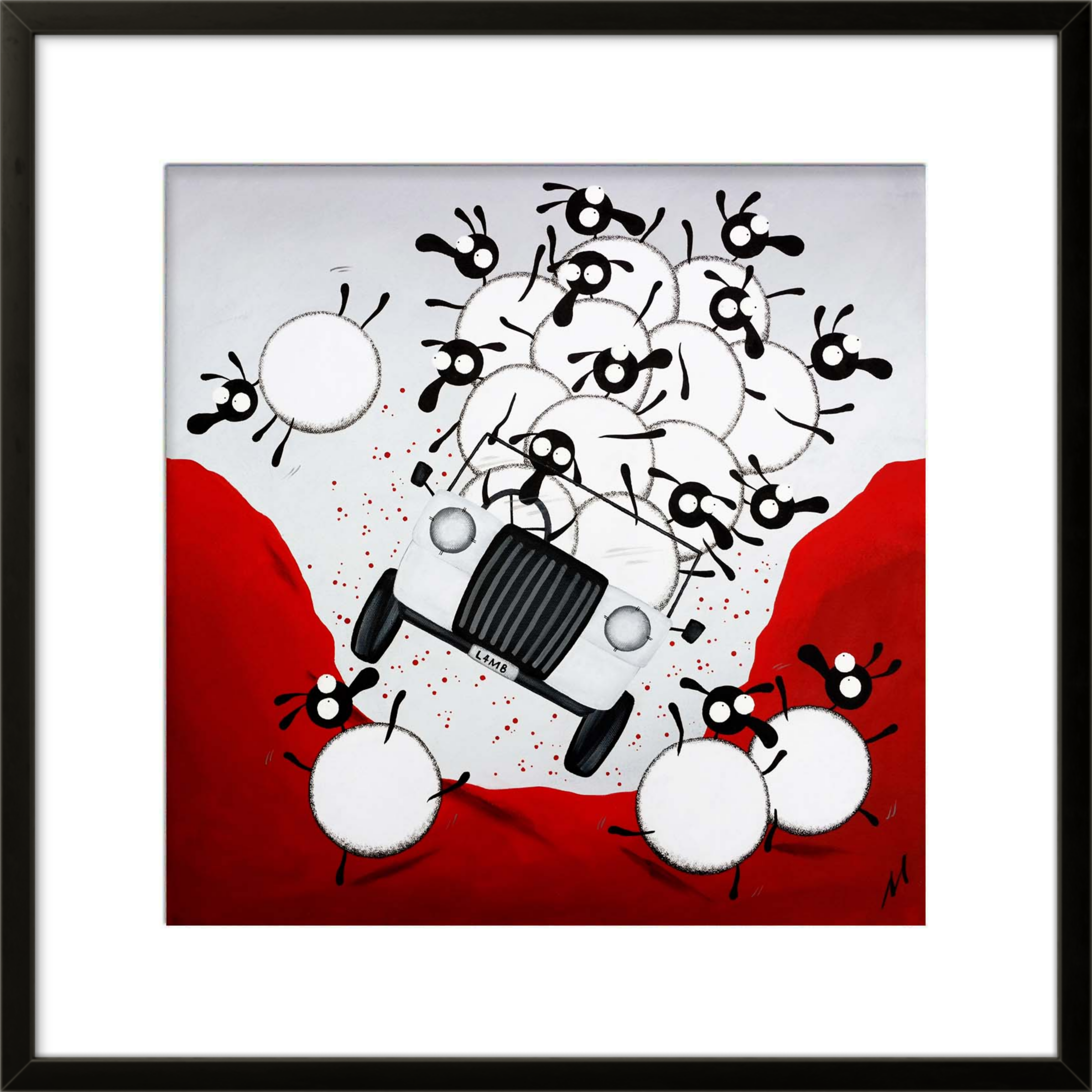 Lamb Rover - 16” Framed Limited Edition Print