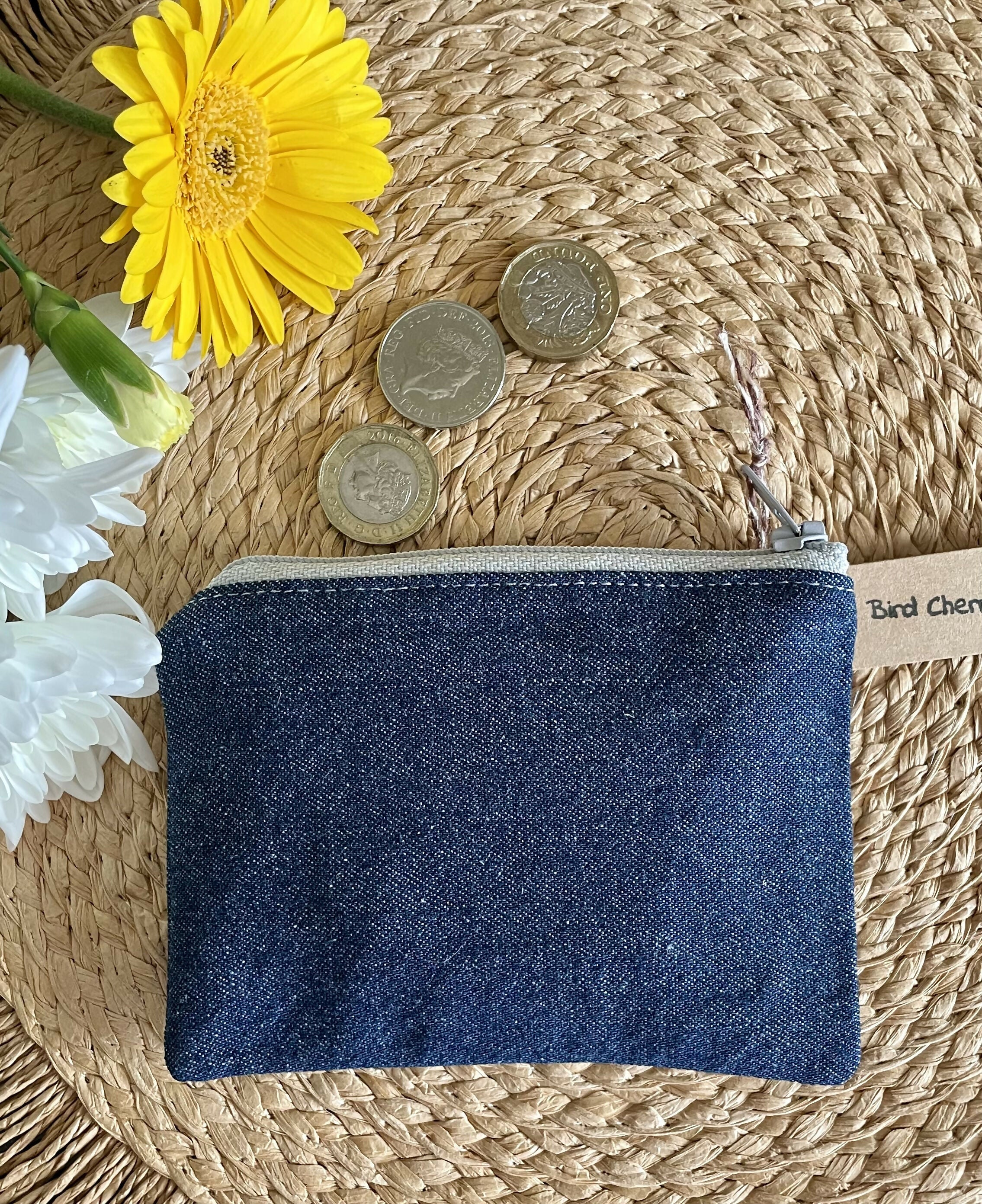 Denim Zipped Coin Purse