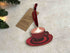 Red Coffee Cup Wooden Christmas Tree Decoration