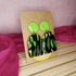 Green And Black Abstract Polymer Clay Earrings