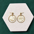 Jessie Pearl Effect Gold Hoop Statement Earrings
