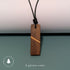 Diagonal Harmony – Natural Wood Pendant Necklace