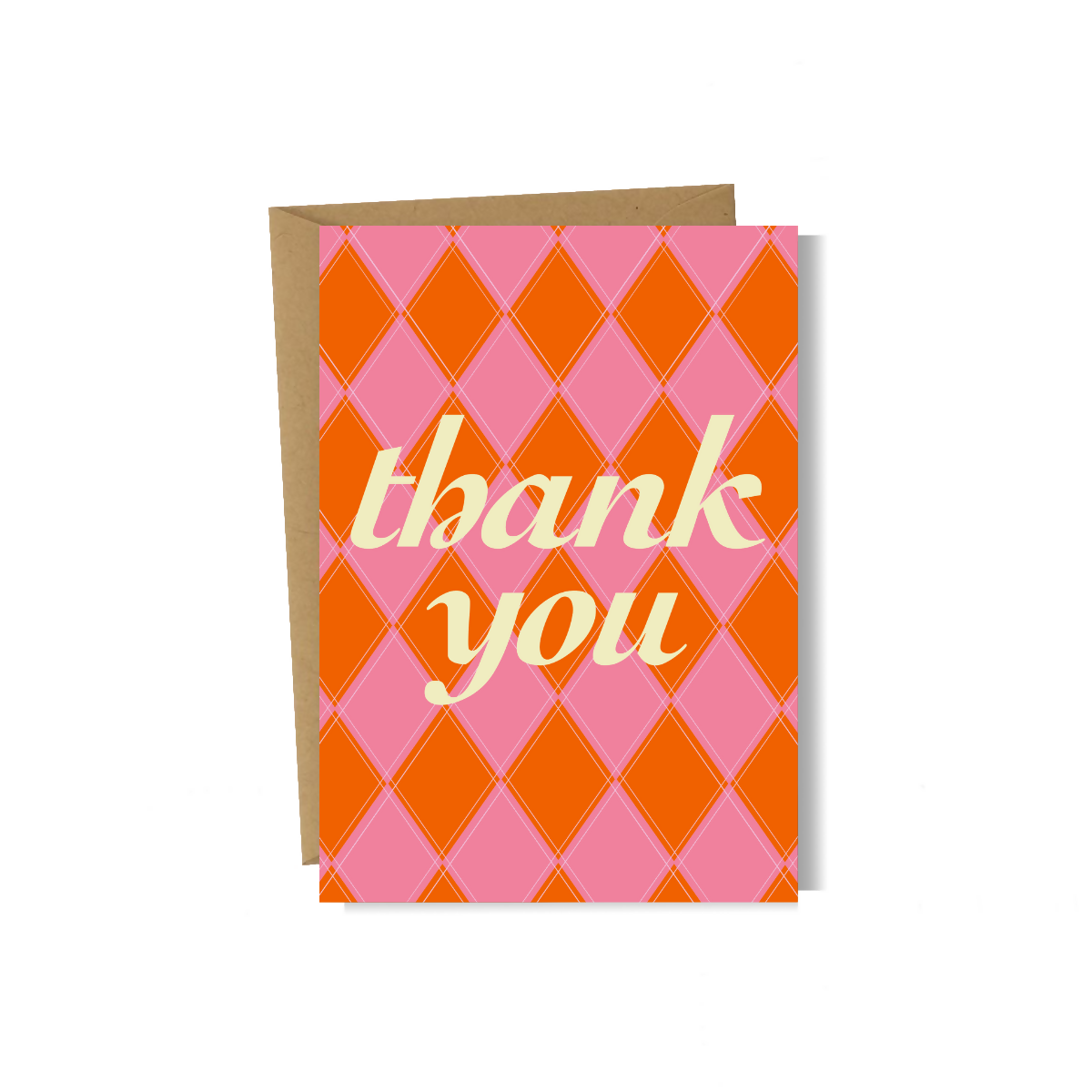Pink Thank You Card