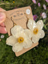 WHITE ANEMONE EARRINGS