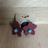 Forest Whisper – Burgundy Leather Flower Earrings with Blue Stone