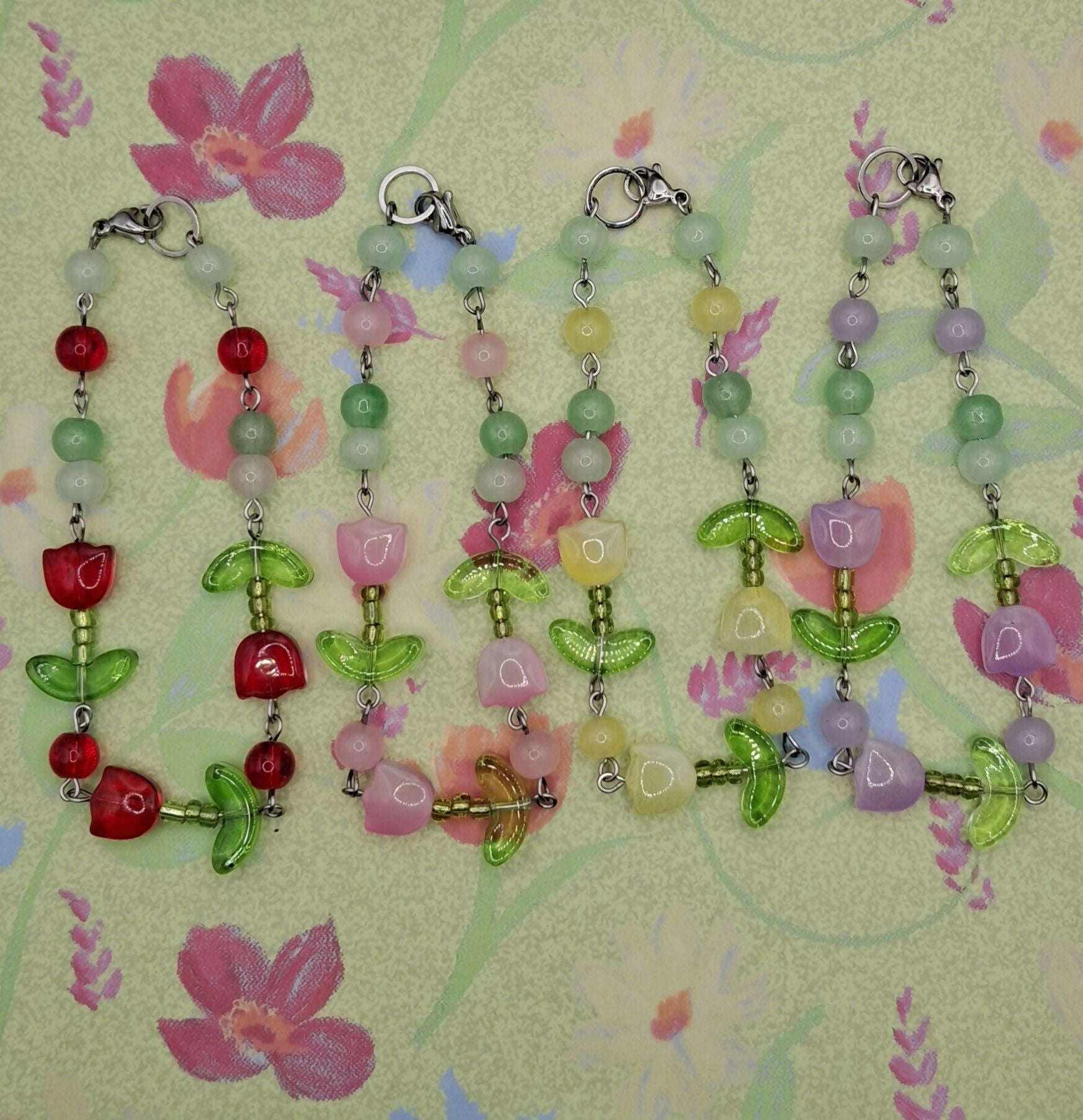 Glass Tulip Bracelets
