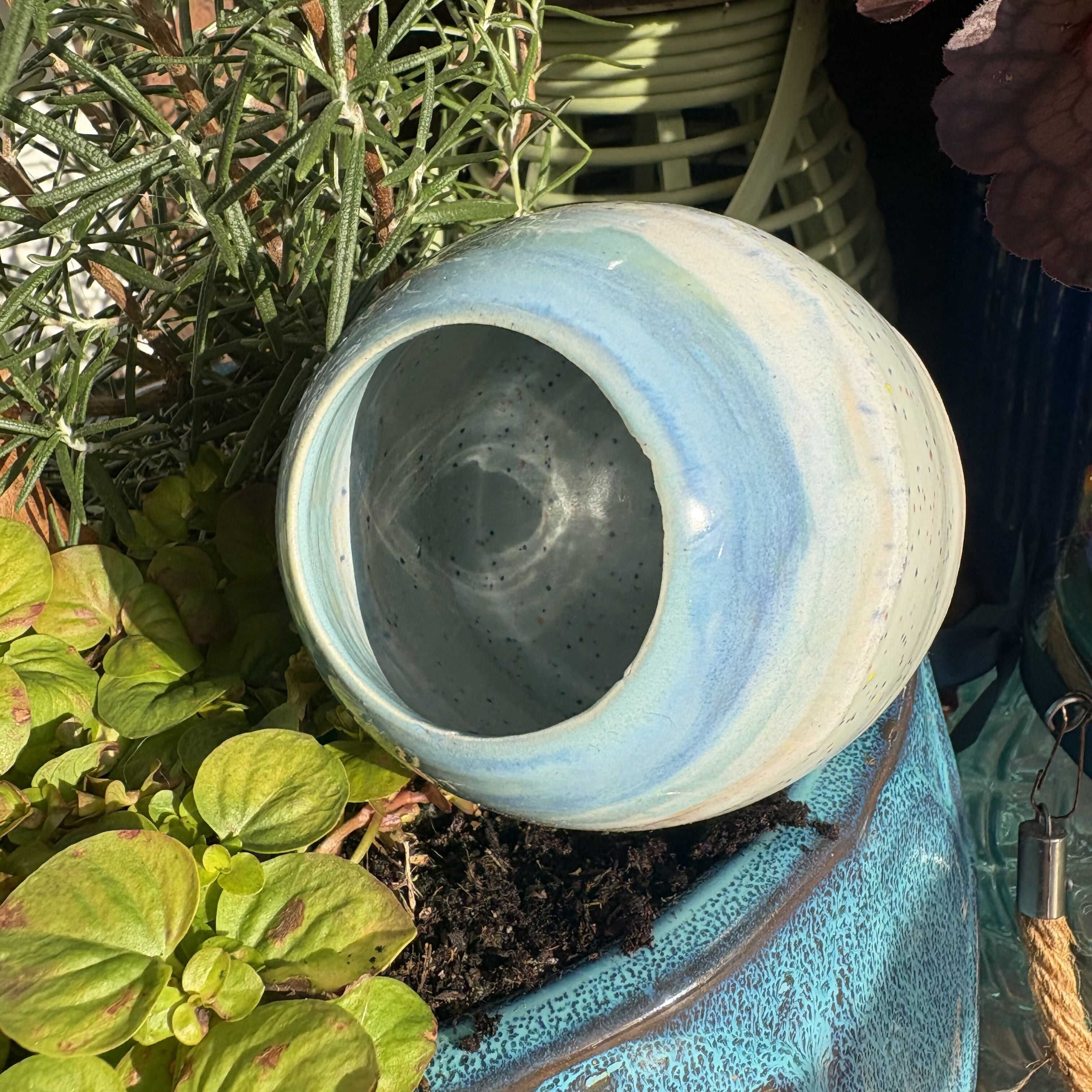 Blue Speckled Beehive