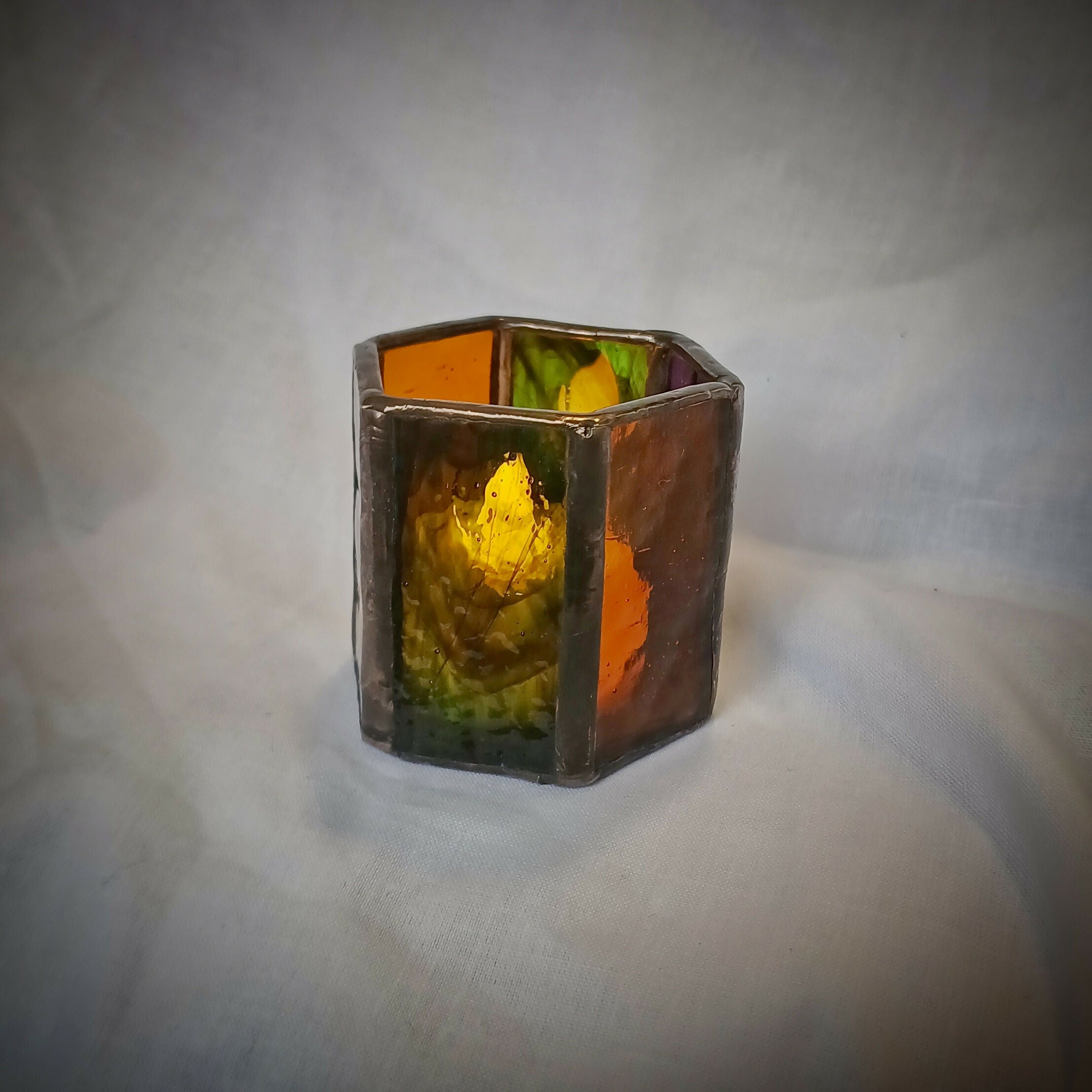 Stained Glass Tealight Holder