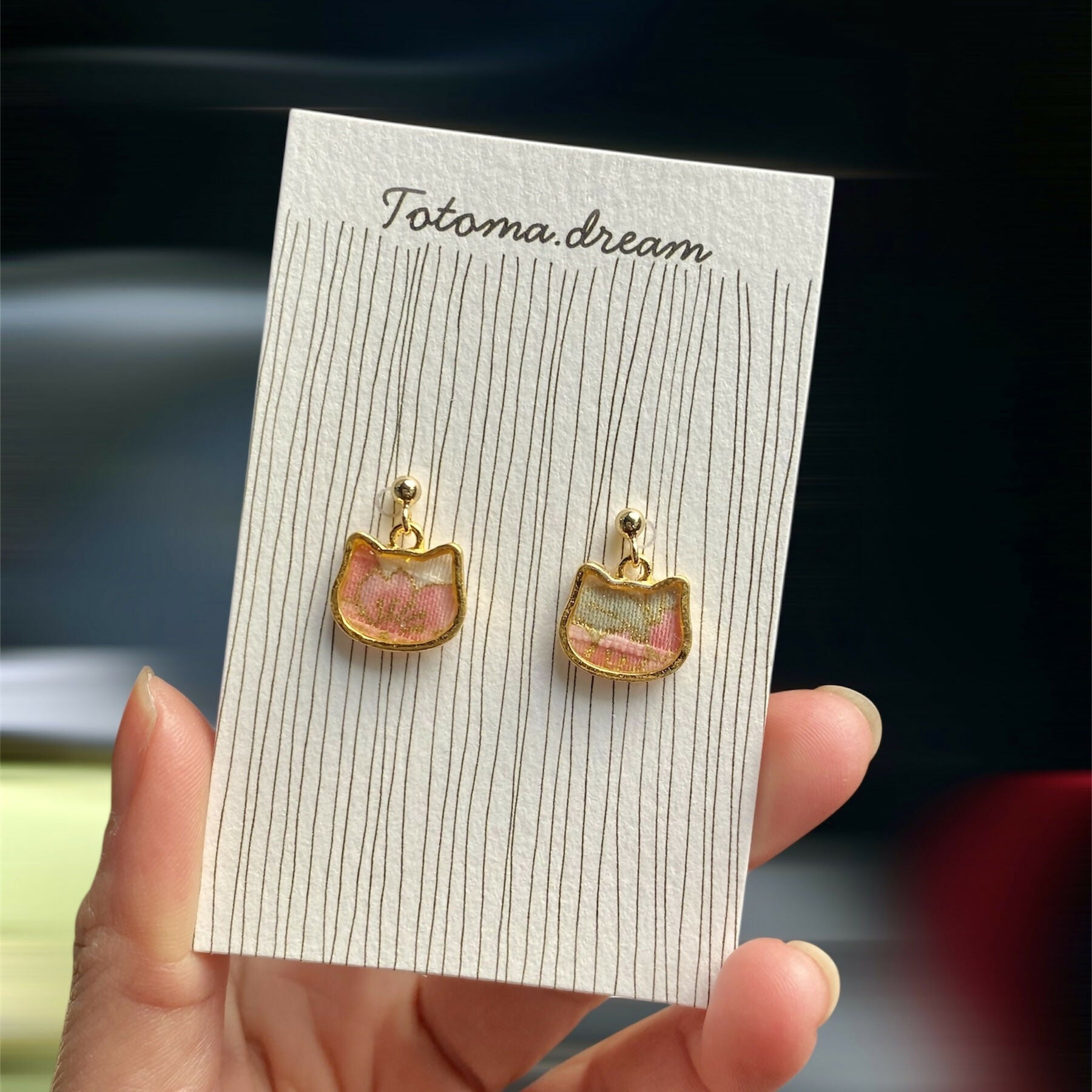 Fabric Earrings (Cat)