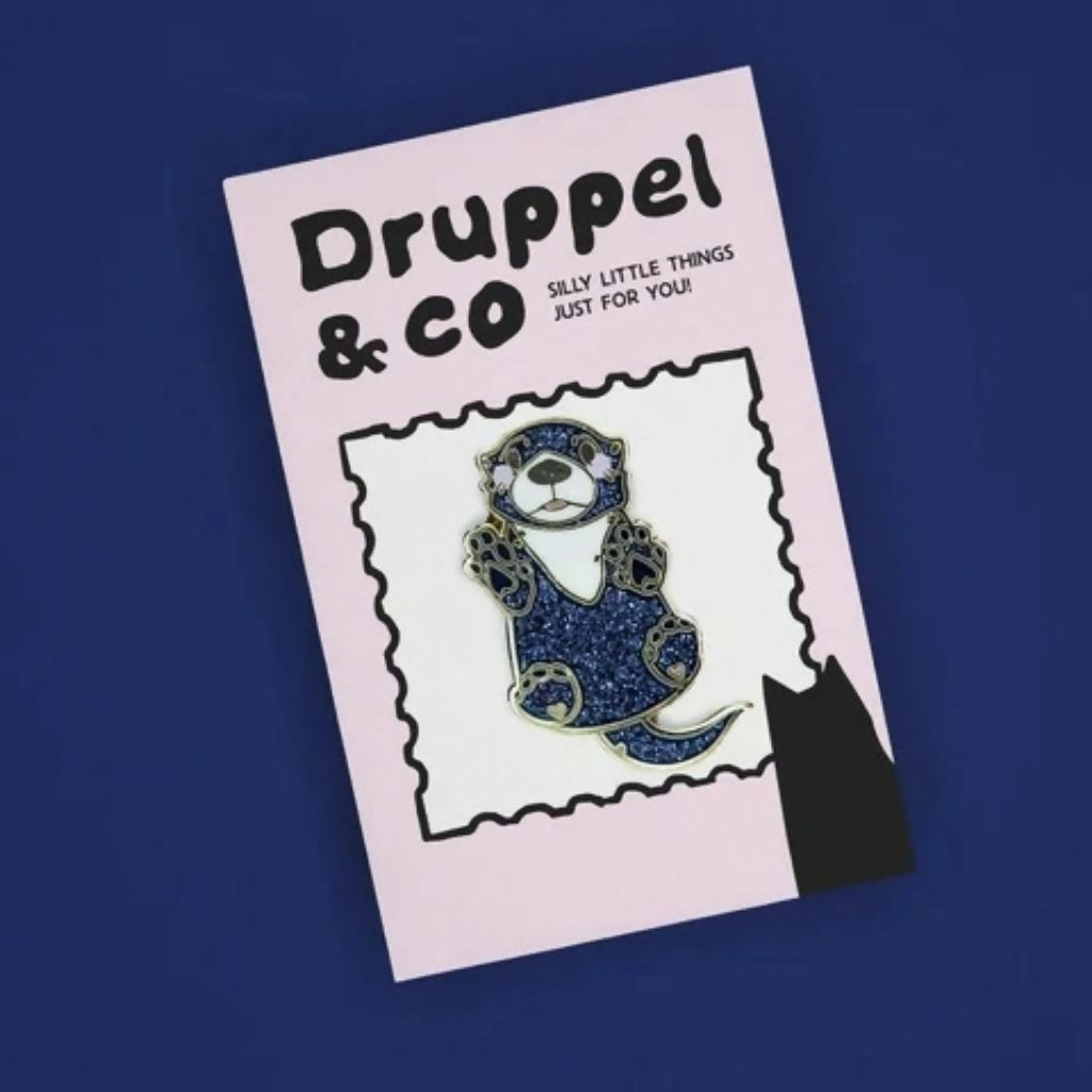 Glitter Otter Enamel Pin