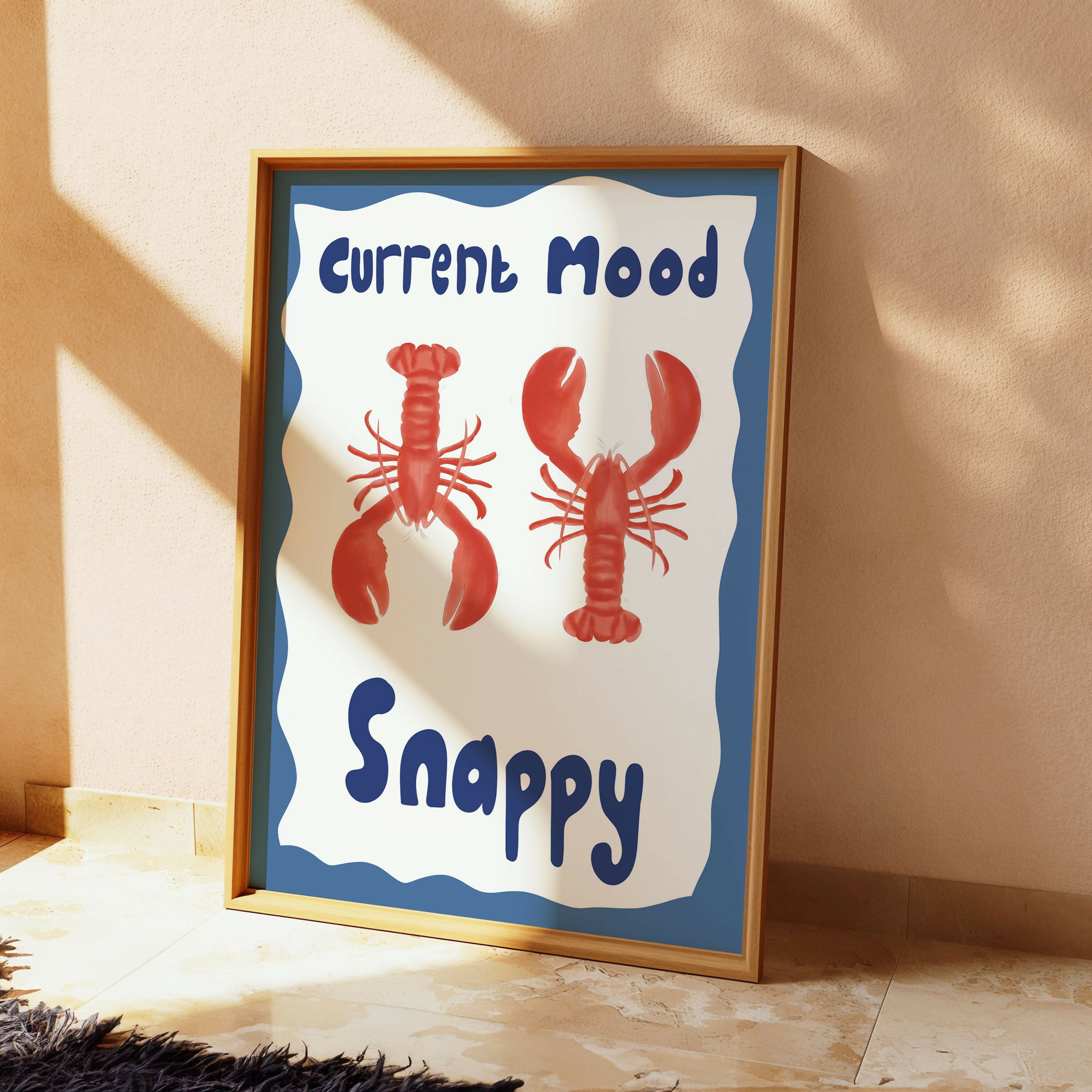 SNAPPY LOBSTER ART PRINT