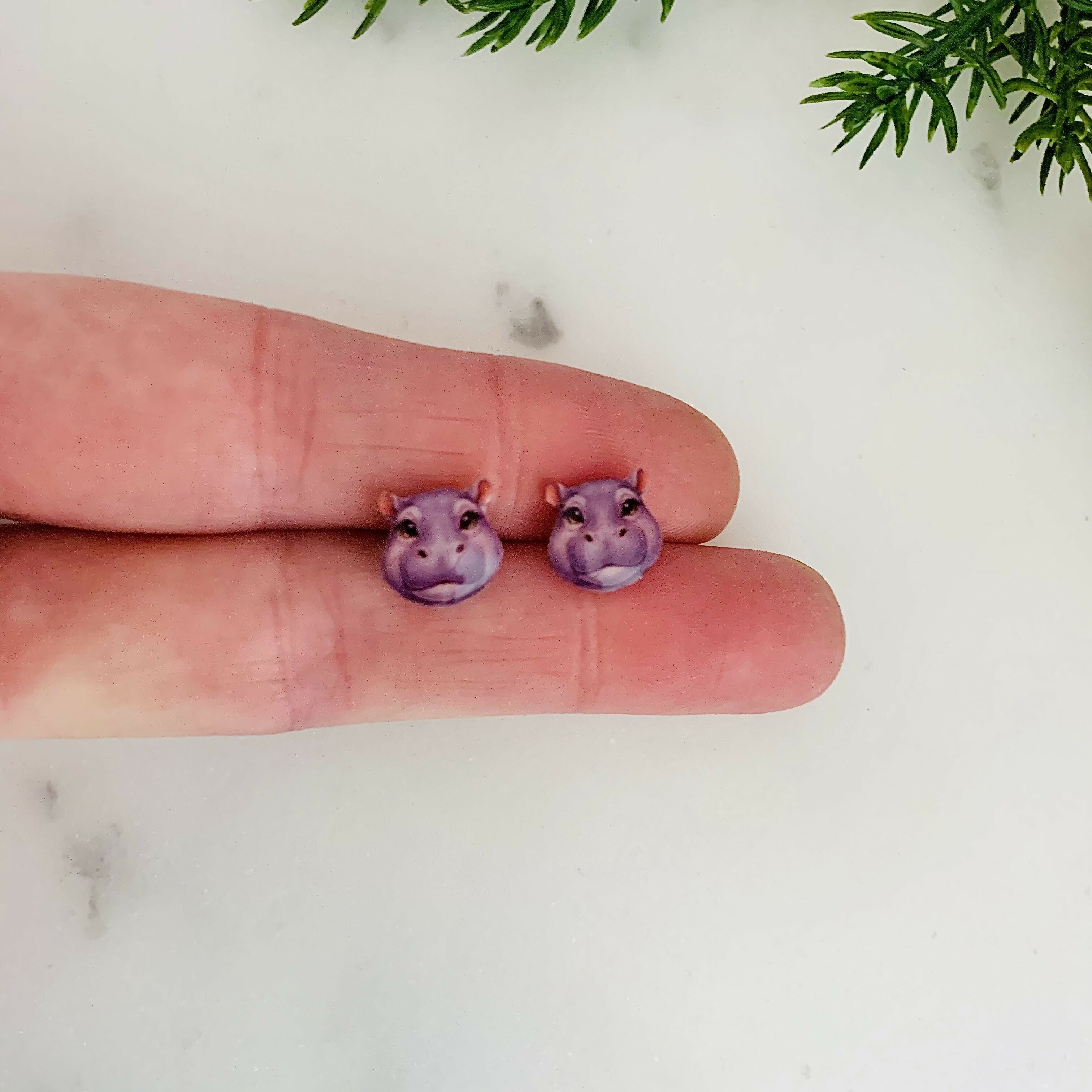 Hippo Stud Earrings