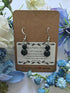 Black Agate Earrings on Sterling Silver Plated Hooks