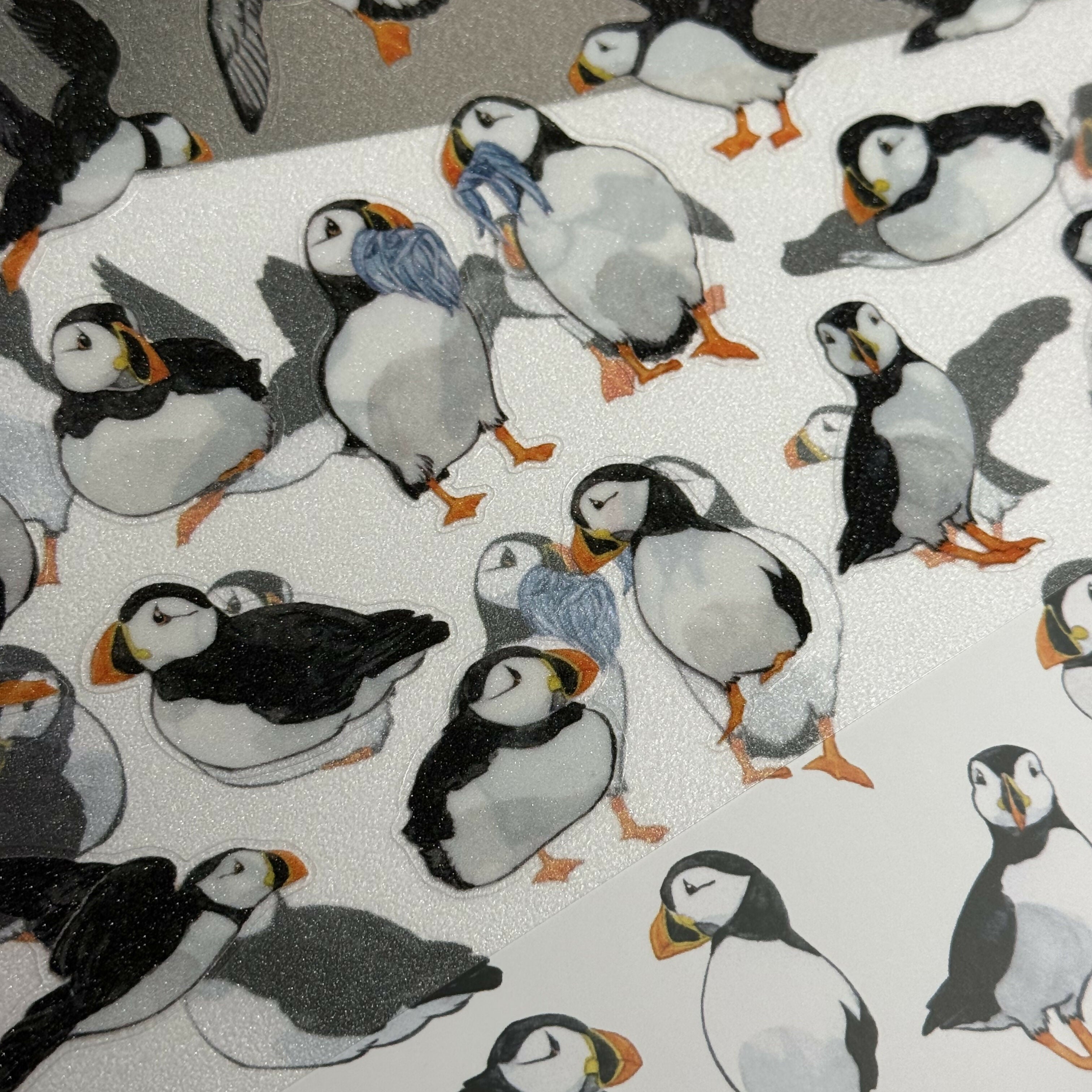 Puffin Glitter Sticker Sheet & Art Print