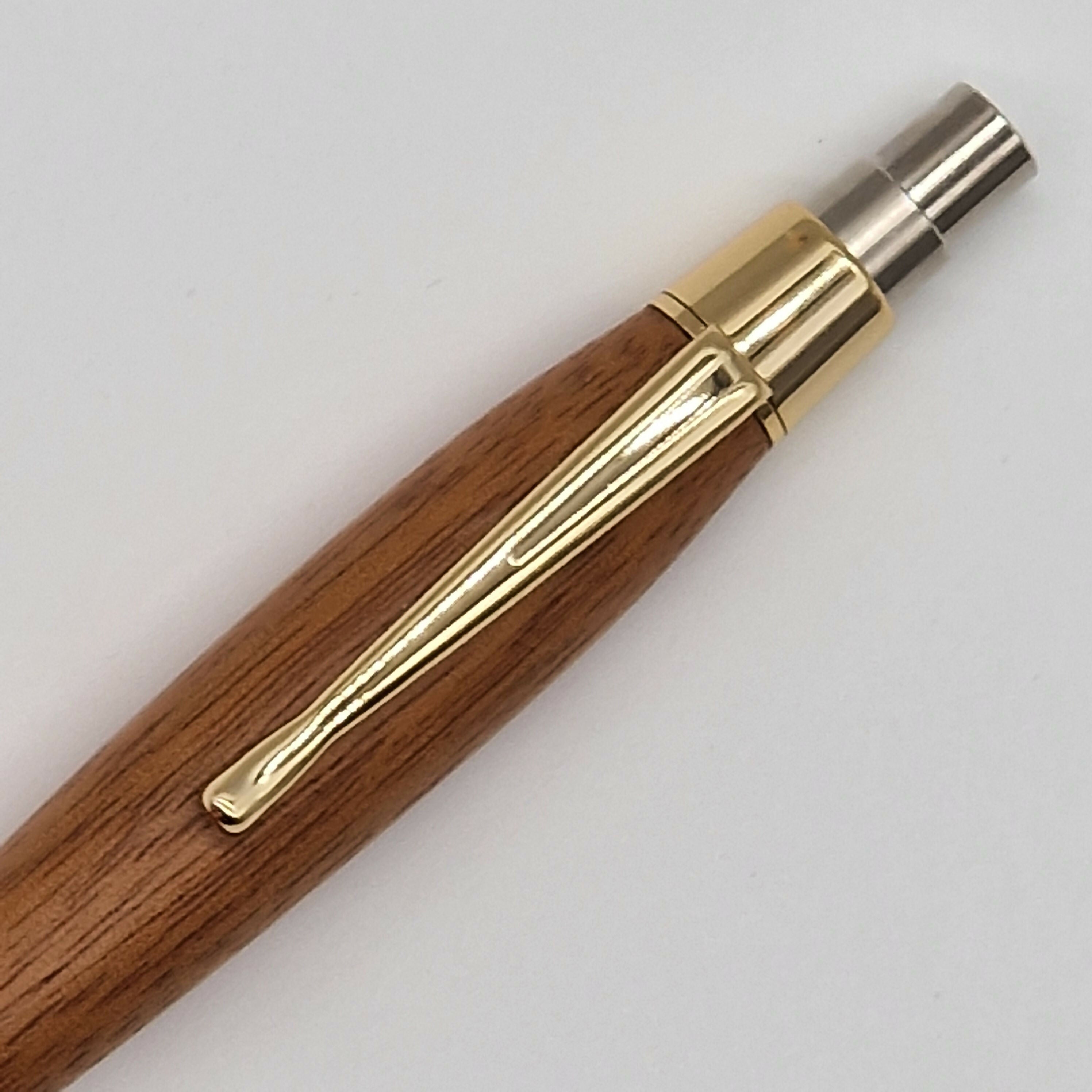 Hand Turned Click Pen made from Mahogany Wood